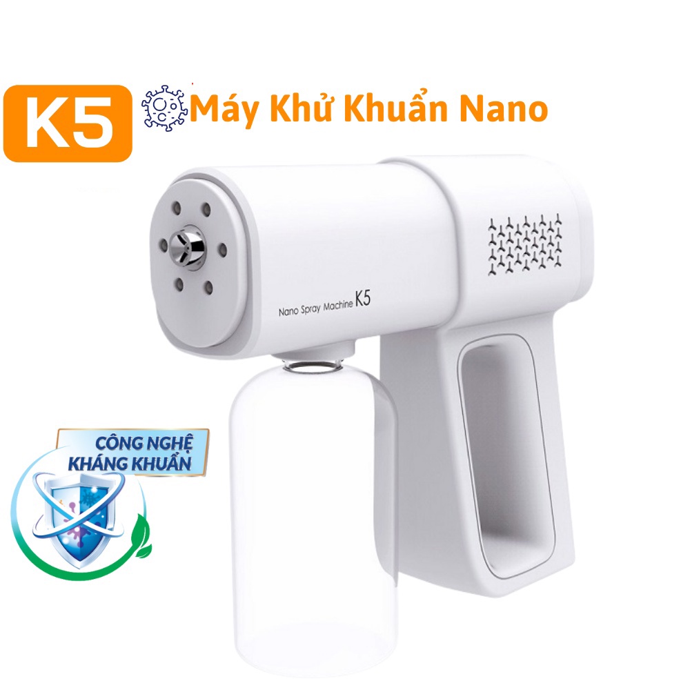 Máy Xịt Khử Khuẩn Cầm Tay, Súng Phun Khử Khuẩn K5 Pro Cao Cấp