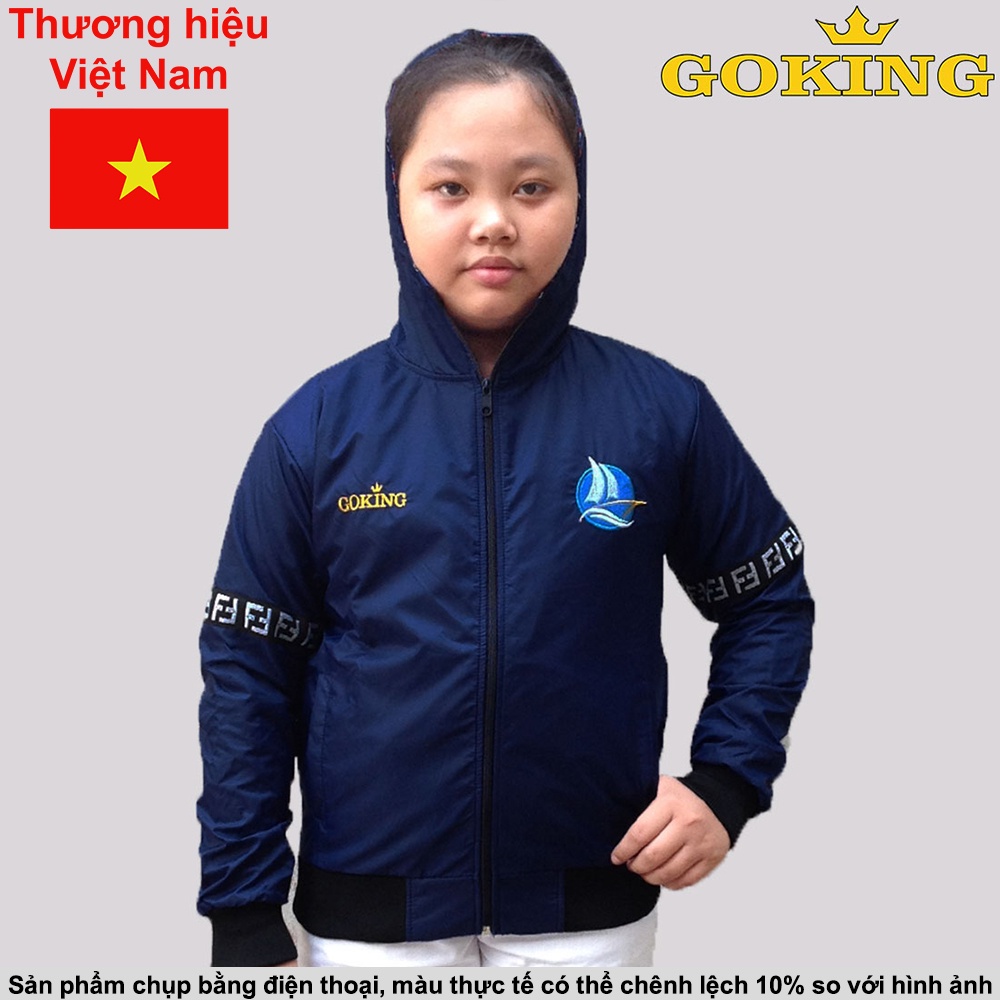 Áo khoác dù cách nhiệt GOKING trẻ em, bé gái, bé trai. Áo gió chống nắng gió lạnh, giữ ấm tốt. Thương hiệu Việt Nam
