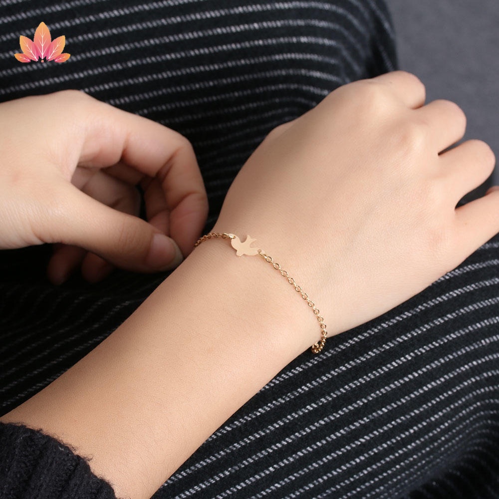 Vòng Tay Đôi Hình Chim Hồng Hạc HHTJP5