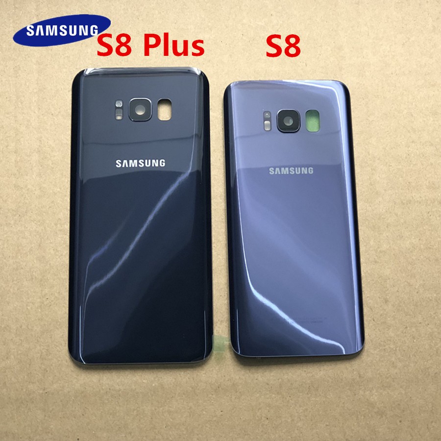 Nắp lưng vỏ nắp đậy pin Samsung Galaxy S8 Plus S8 s8+ G955 G955F G950 G950FFor SAMSUNG S8 S8 Plus G950F G955F Back Battery Cover Door Rear Housing Case Replacement Camera Lens Back Rear Glass Case S8 S8Plus back cover