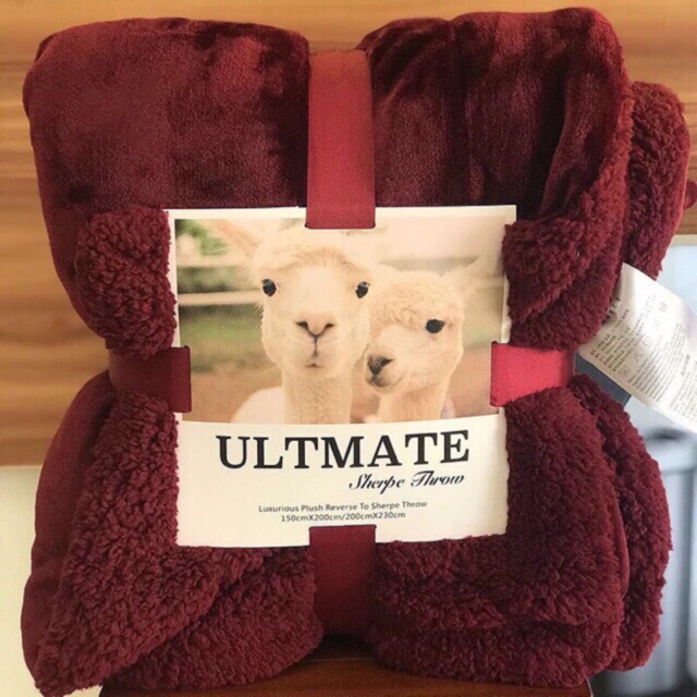 (Ảnh thật 100%)Chăn lông cừu Ultimate Sherpa Throw 2019 (nặng 2.3kg kích thước 200 x 230 cm)