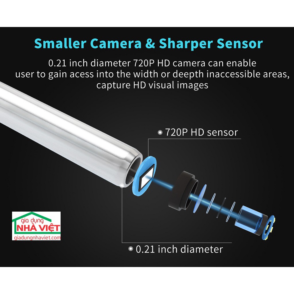 Camera nội soi tai mũi họng thân dài D5.5mm Inskam i95 1.3Mpixel YPC-06