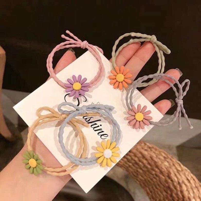 Cột tóc hoa cúc nhiều màu xinh xắn đáng yêu (sỉ lẻ)