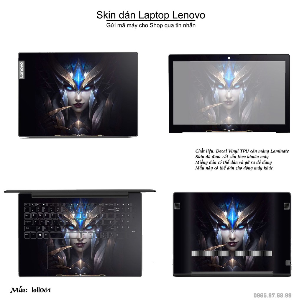 Skin dán Laptop Lenovo in hình Liên Minh Huyền Thoại nhiều mẫu 8 (inbox mã máy cho Shop)