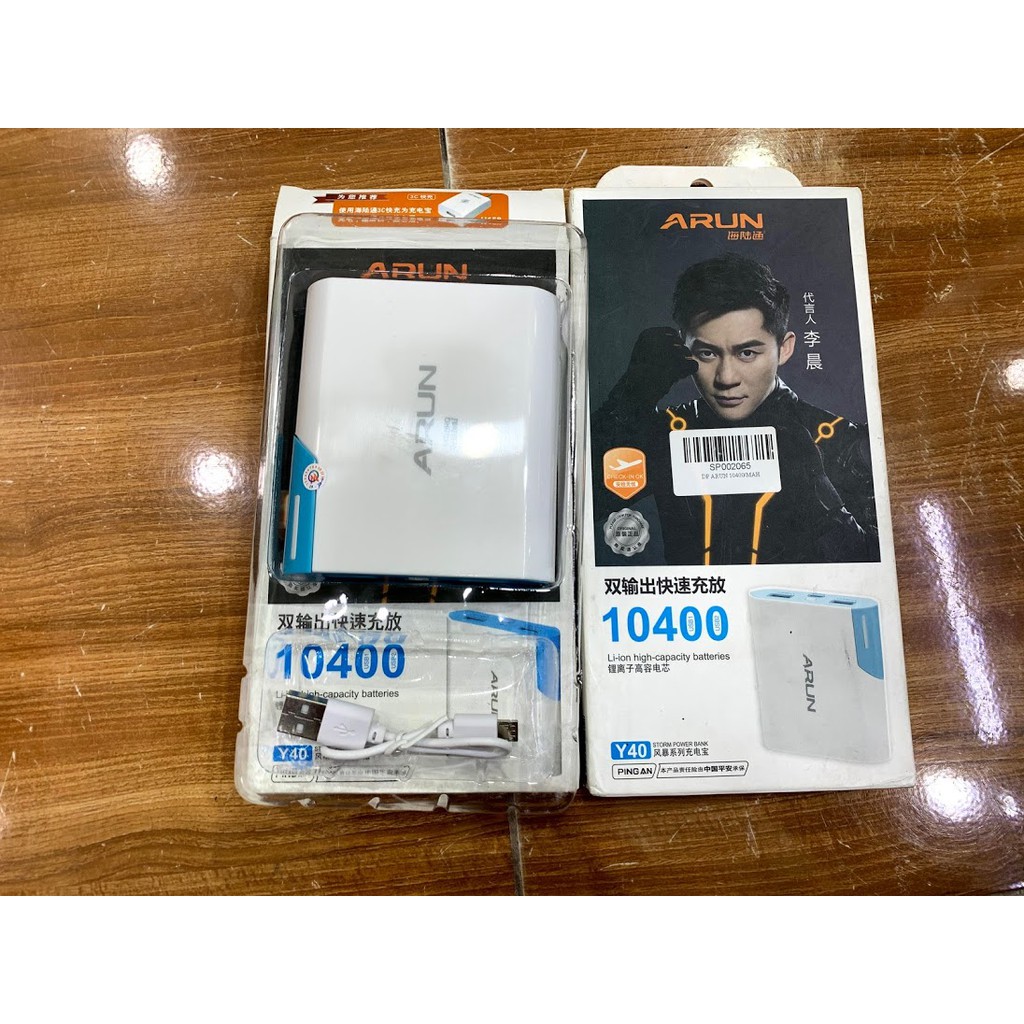 sạc dự phòng arun 10400 mah