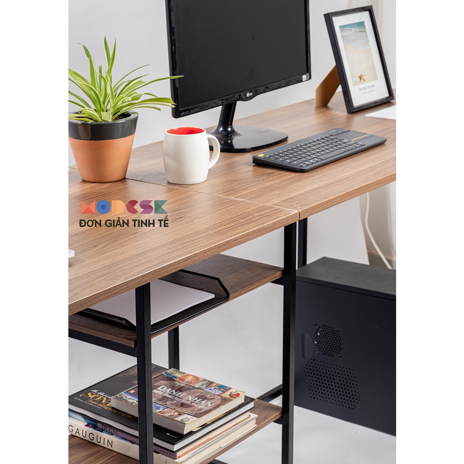 Bàn Làm Việc Đôi MODESK 1m8 khung sắt sơn tĩnh điện Chịu Lực Tốt Nội Thất Phòng Khách Làm việc