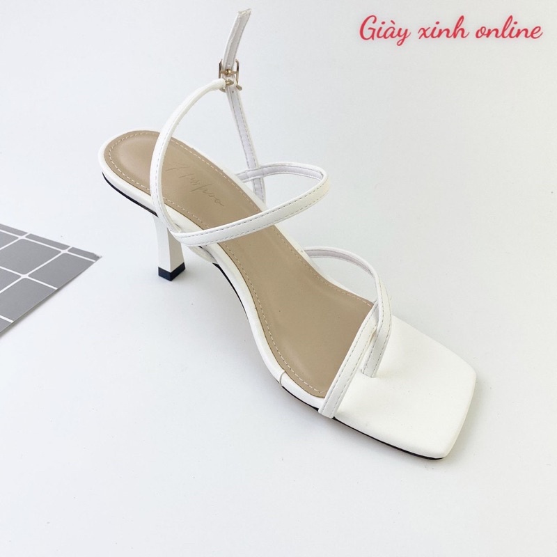 Guốc cao gót sỏ ngón da mềm 7 phân mã M57!