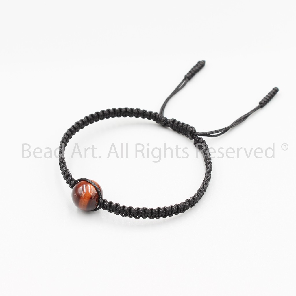 Vòng Tay Thắt Dây Chatoyant Đỏ 10MM Loại AA, Hoả, Thổ, Phong Thuỷ, Chuỗi Hạt, Yoga S50 - Bead Art