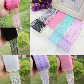 Cuộn dây ruy băng ren 10 yard màu trơn trang trí đa dụng