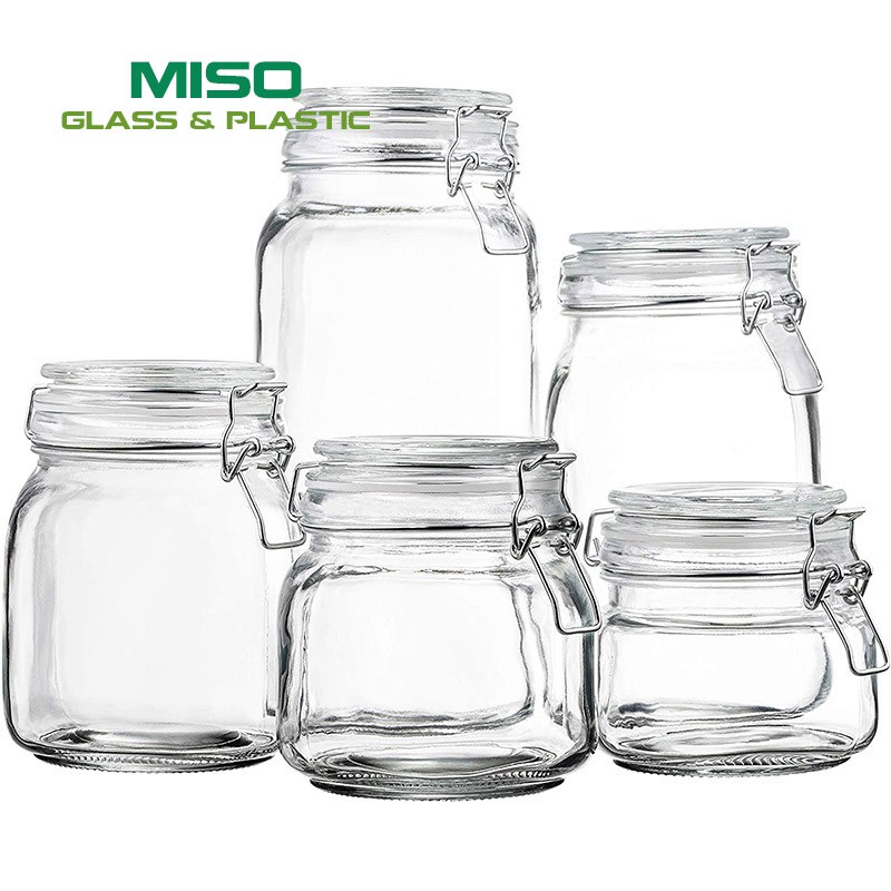 Hũ thủy tinh Nắp Cài  500ml 750ml 1 Lít Dáng Vuông Tròn Giá KM