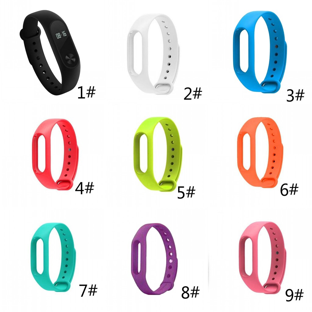 Dây đeo silicon nhiều màu thay thế cho Xiaomi Mi Band 2