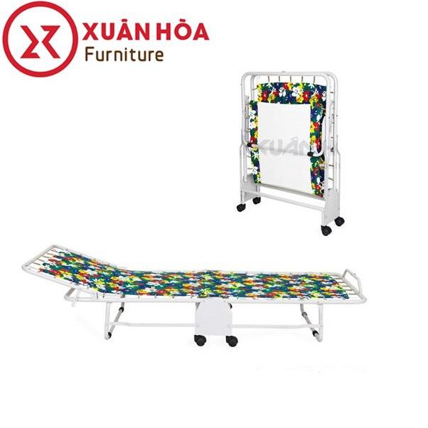 Giường bạt gấp có bánh xe chính hãng Xuân Hòa Gi-01-00