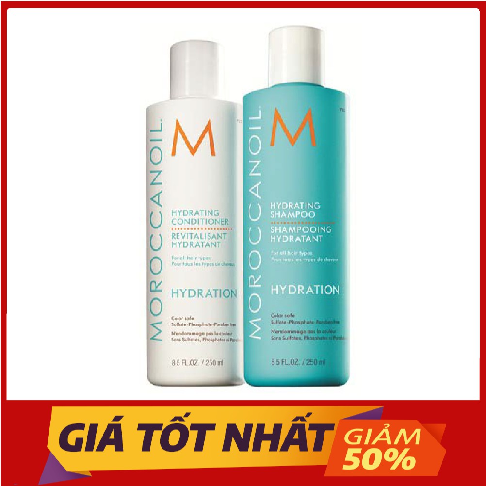 [ Moroccanoil ]Bộ Dầu Gội Dầu Xả Dưỡng Ẩm Moroccanoil Hydration 250ml