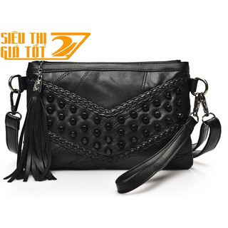 Túi xách cầm tay đeo chéo Clutch  Rosy Cao Cấp RS1 (đen)