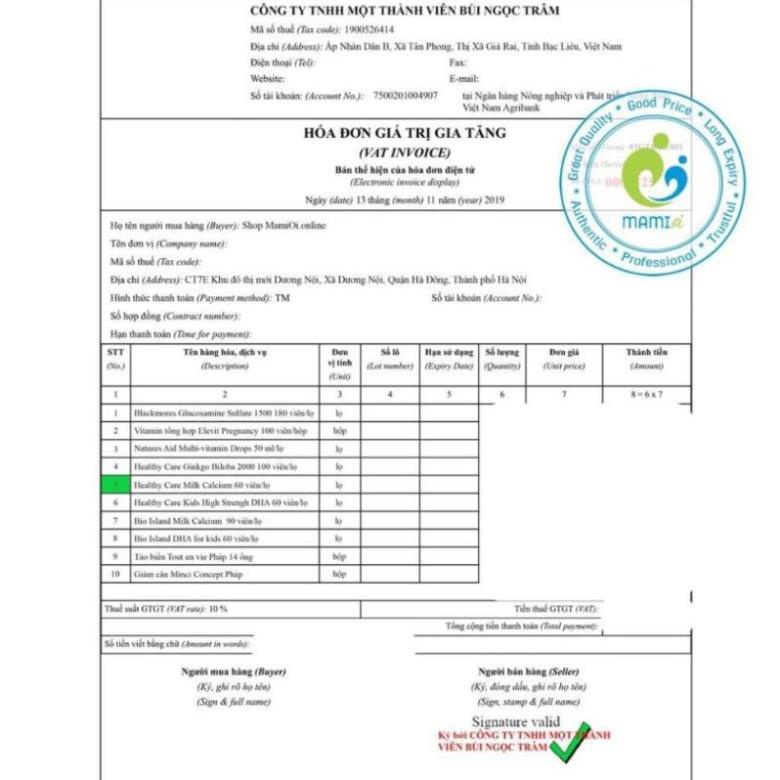 Date 2024- Đủ bill- Viên uống canxi sữa cho bé - Milk Calcium Healthy care, lọ 60 viên(Mẫu mới