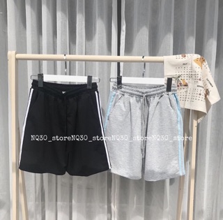Quần Short Form Suông Phối Sọc
