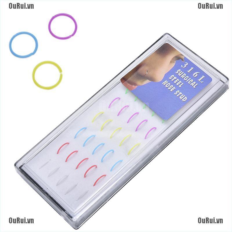 Hộp 40 Khuyên Mũi Acrylic Cá Tính Trẻ Trung