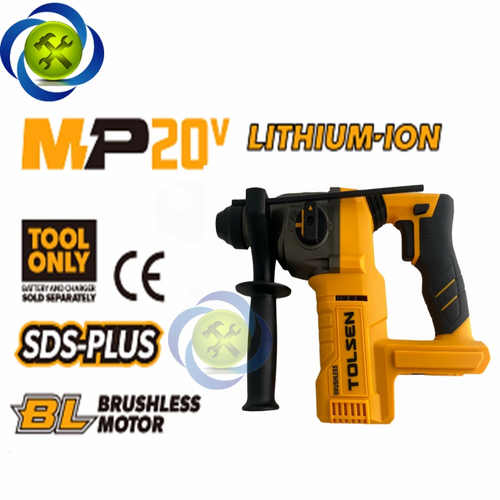 Thân máy khoan bê tông dùng Pin 20V động cơ không chổi than Tolsen 87272