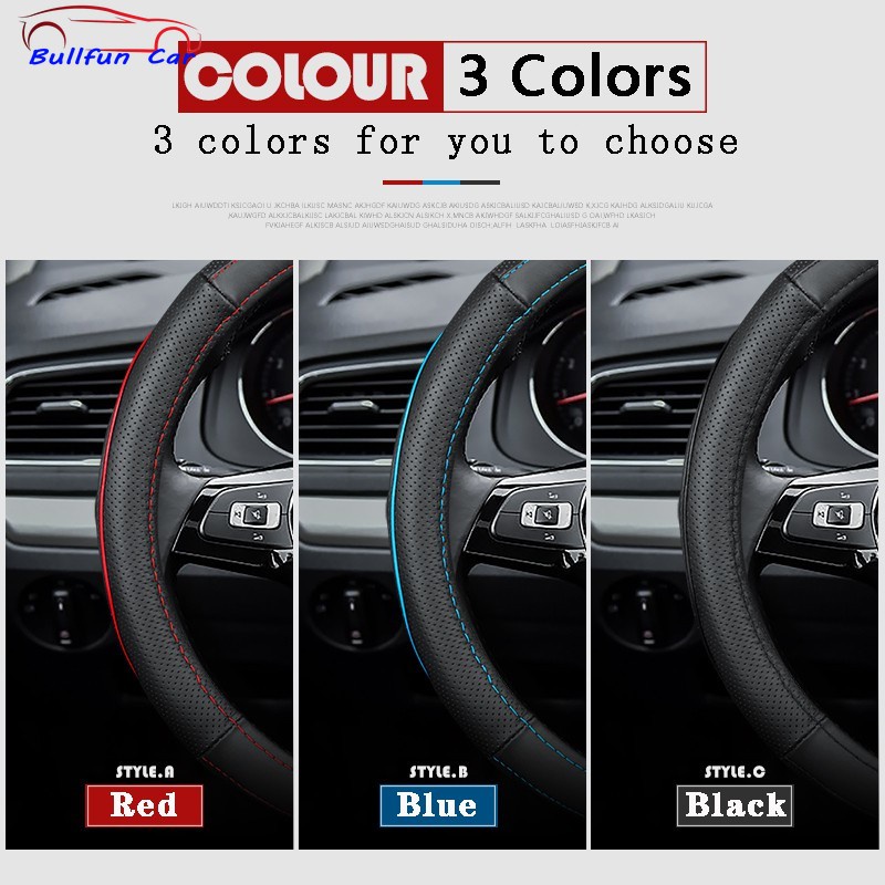 Mazda Vỏ Bọc Vô Lăng Xe Hơi Bằng Da Chống Trượt Thoáng Khí 38cm Cho Mazda 2 3 5 6 8 Atenza Axela Bt-50 Cx5 Cx7 Cx3 Cx9 Rx Mx Cx30