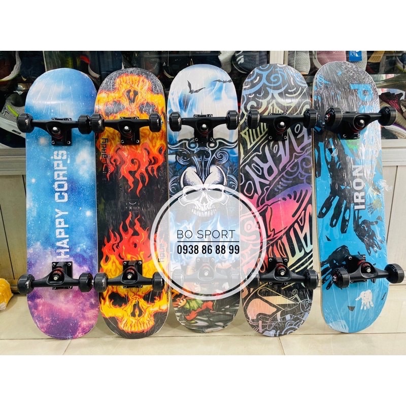 VÁN TRƯỢT SKATEBOARD CAO CẤP ( mặt nhám bánh cao su)