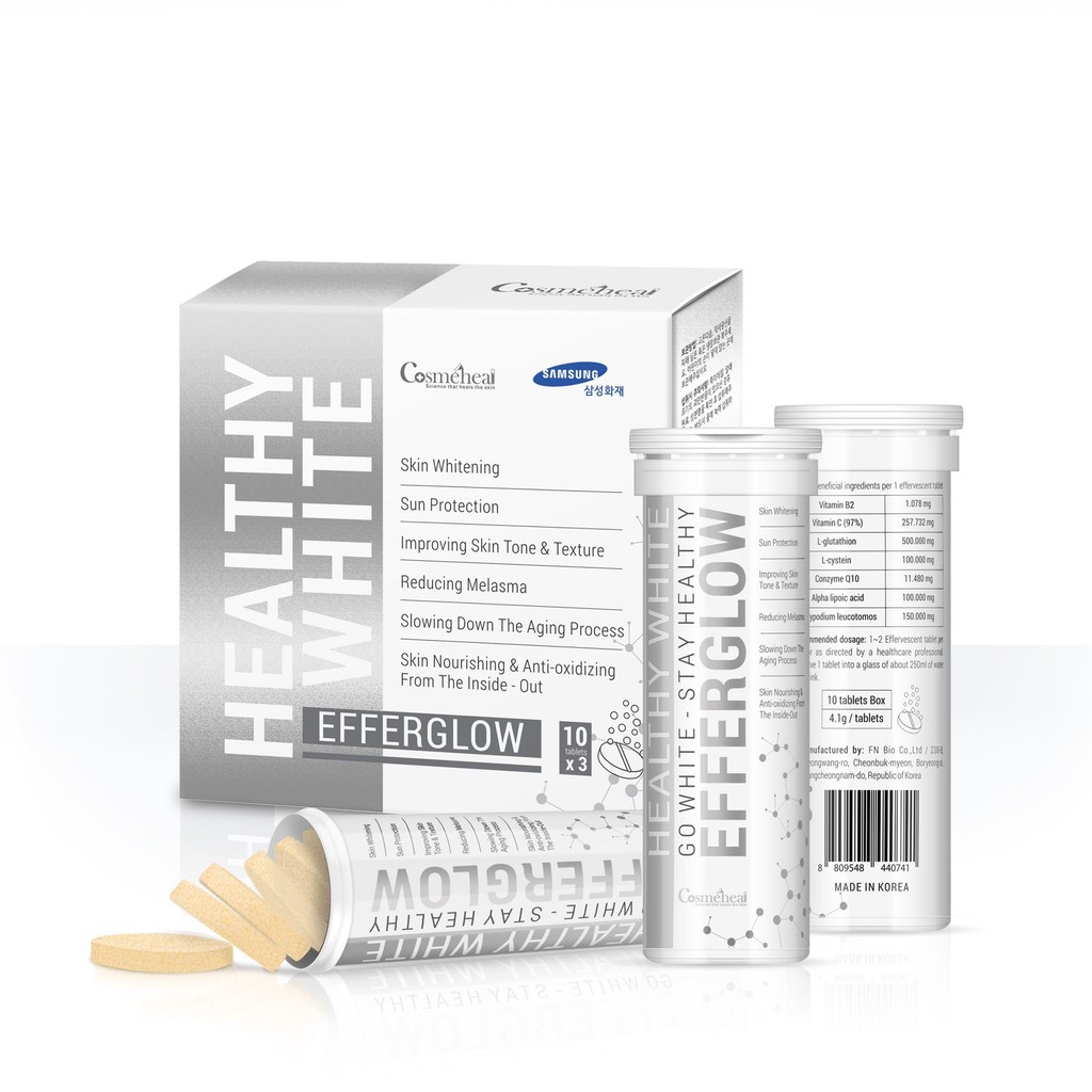 Viên sủi trắng da Cosmeheal Heathy White Efferglow