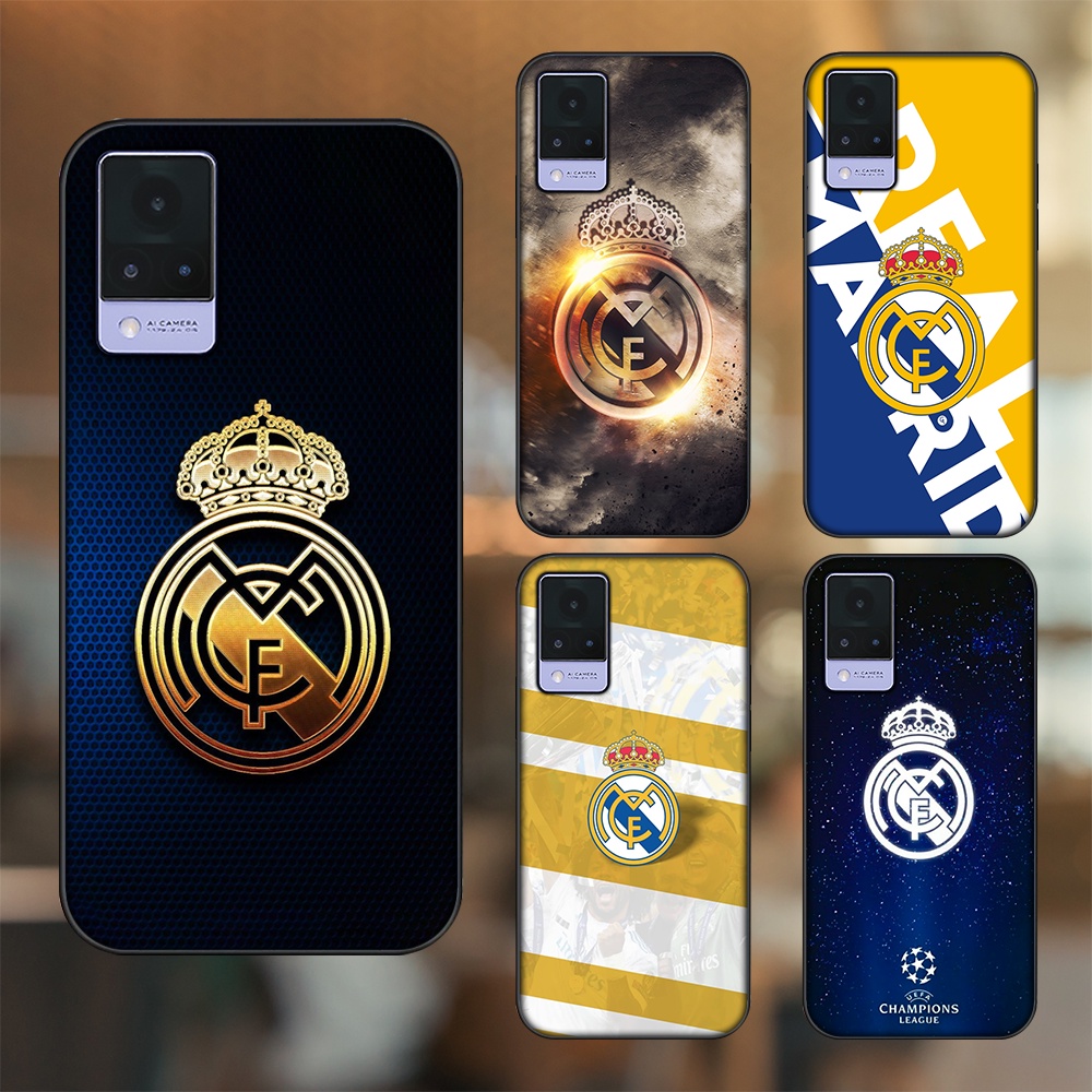 Ốp lưng Vivo V21 viền đen in hình Real Madrid