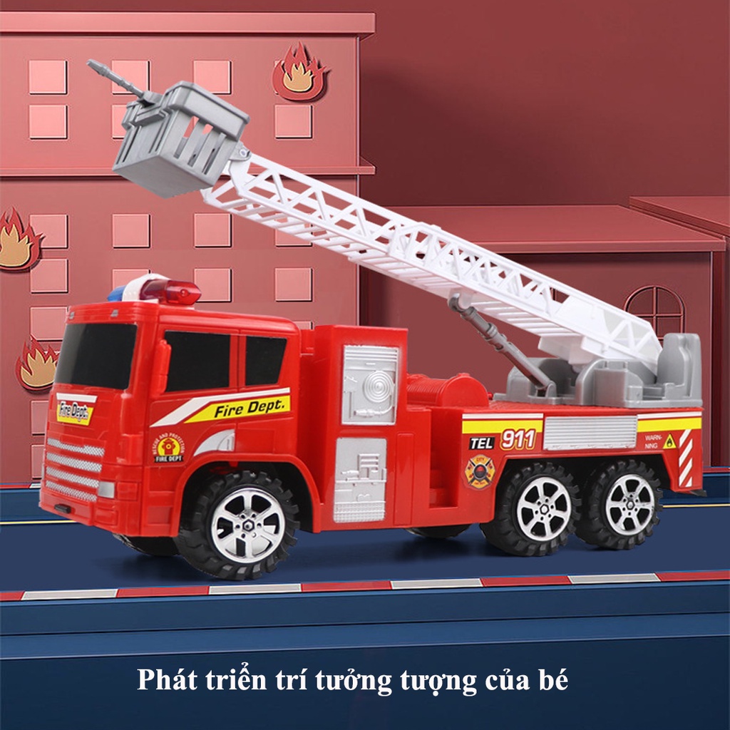 Mô hình xe đồ chơi xe cứu hỏa loại TO cho bé chất liệu nhựa an toàn, đẹp, bền, ô tô đồ chơi cho bé