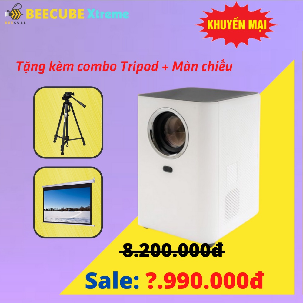 Máy chiếu mini, BeeCube Xtreme Chính hãng Hệ điều hành Android Full HD 1080 - Bảo Hành 12 Tháng