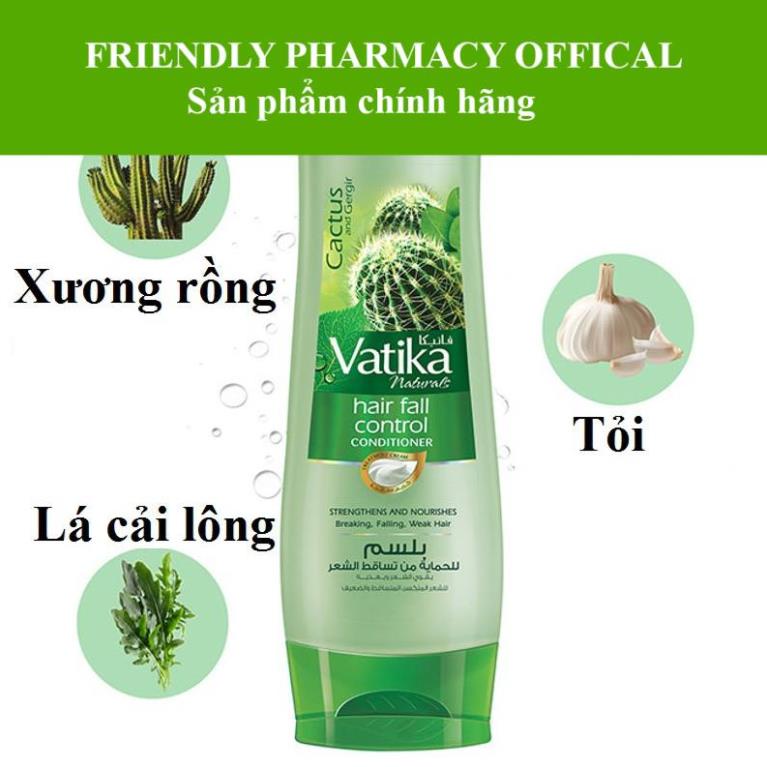 Dầu xả Vatika Naturals Hair Fall Control Conditioner ngăn ngừa tóc gãy rụng, kích thích mọc tóc