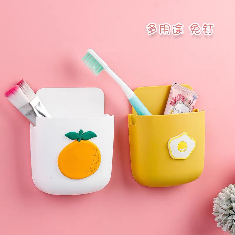Ống đựng điện thoại điều khiển dán tường họa tiết trái cây