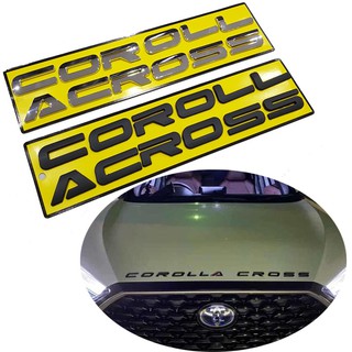 Logo chữ Corolla Cross 3D nổi dán trang trí xe Toyota Corolla Cross
