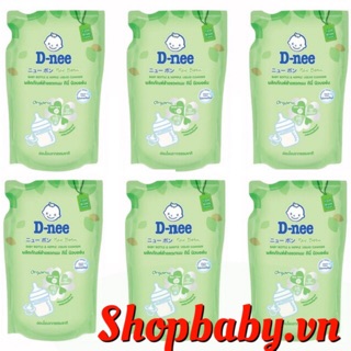 [ Trợ giá]Bộ 6 túi nước rửa bình sữa và rau củ Dnee 600ml - Shop Chuyên Sỉ