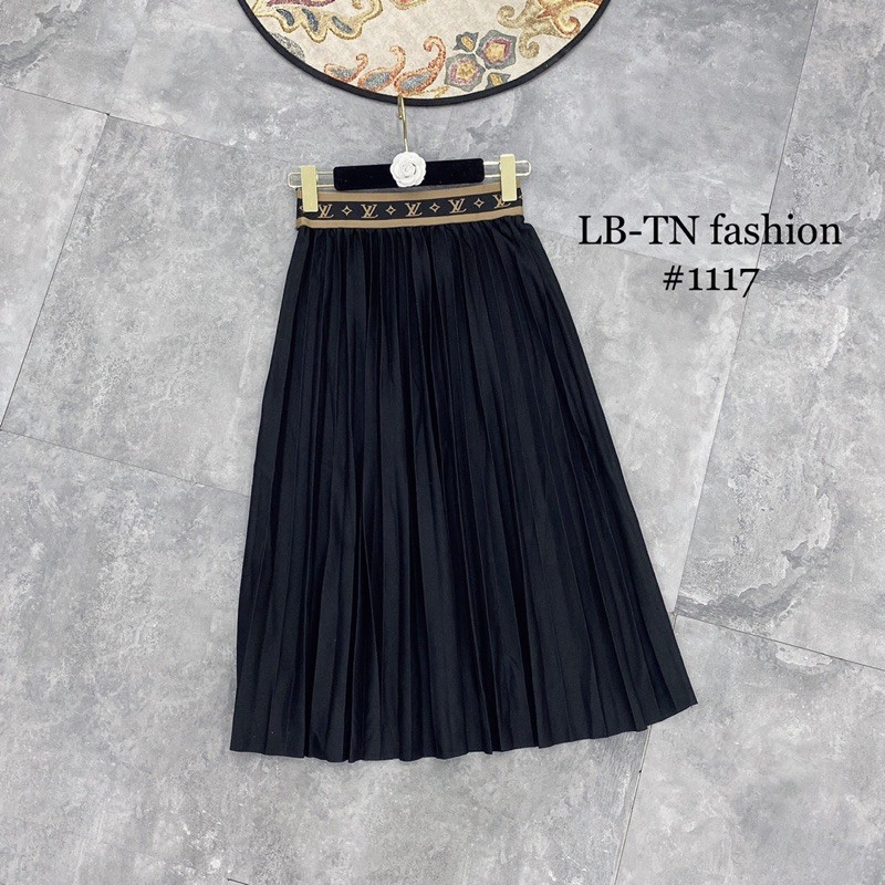 CHÂN VÁY XẾP LY CẠP CHỮ CHẤT ĐẸP MS15672