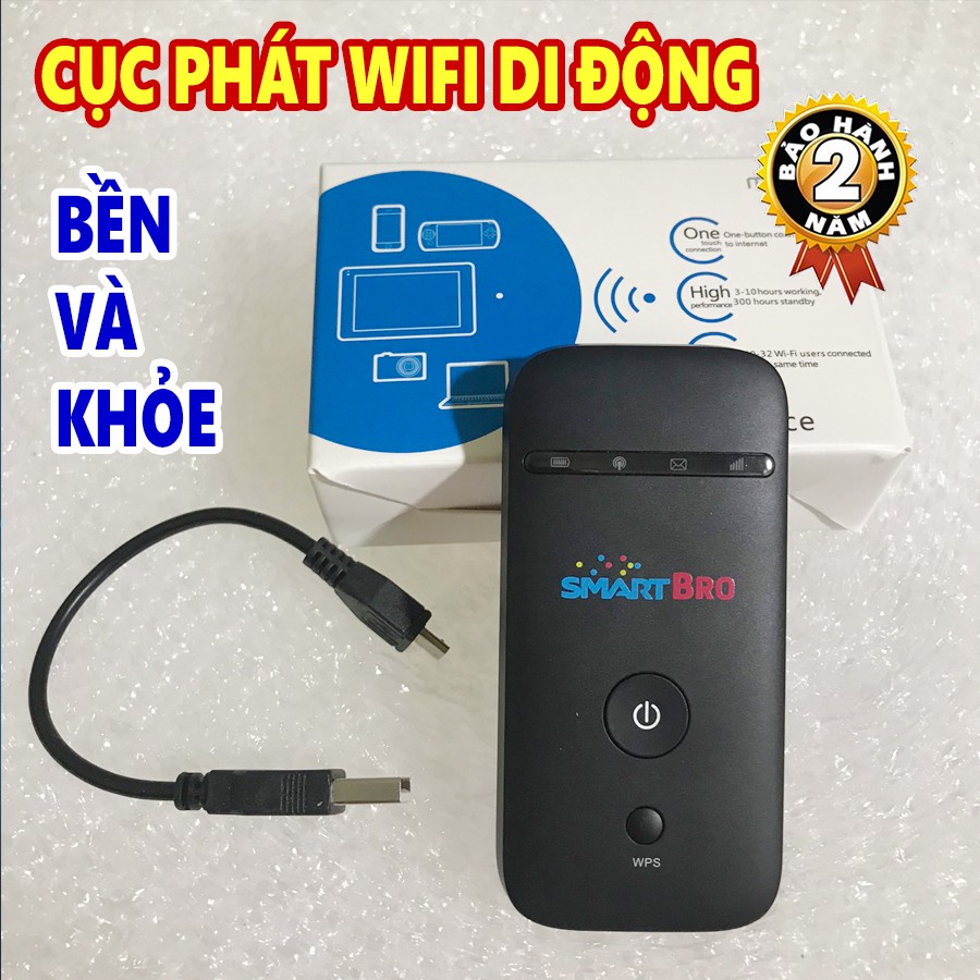 Cục Phát Wifi Di Động từ Sim 3G/4G ZTE MF65 Smart bro (Bền nhất thị trường) (FREESHIP)