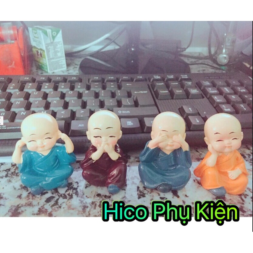 Tứ không - Bộ set 4 tượng phật chú tiểu tu sĩ