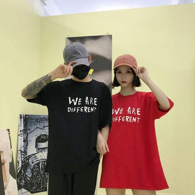 WE ARE DIFFERENT TEE - CHUẨN FORM RỘNG TAY LỠ - HÀNG OVERSIZE