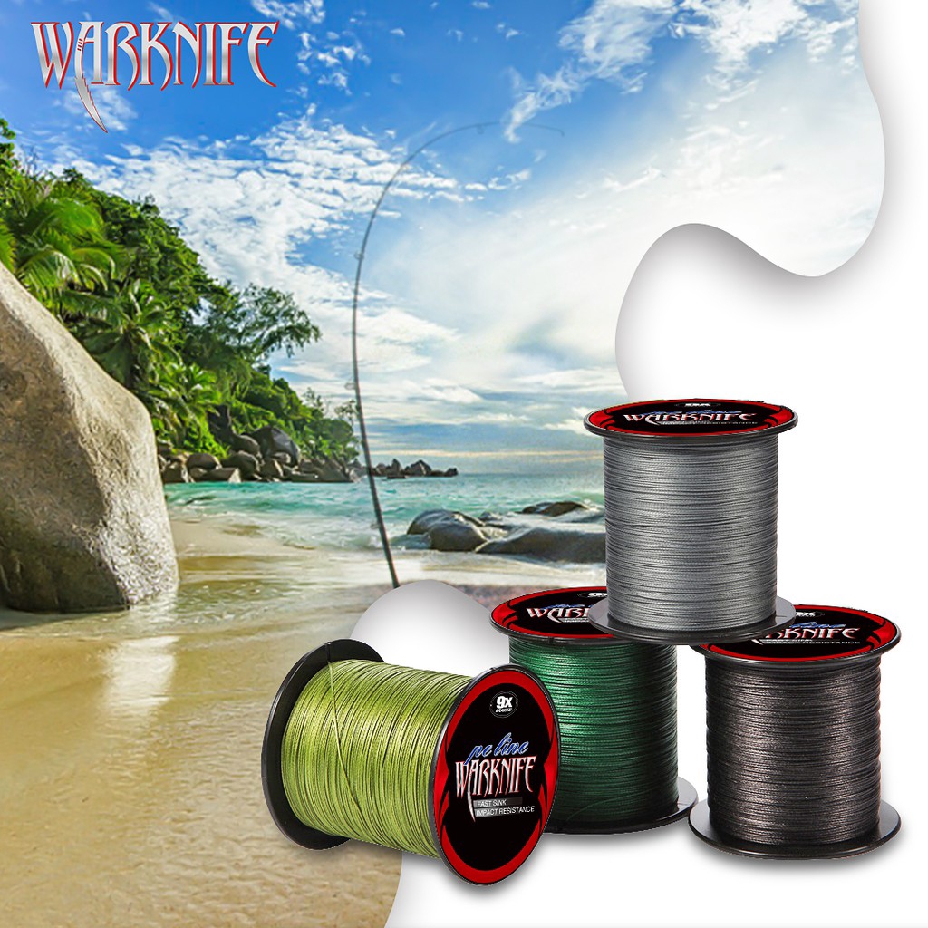 Warknife 9 Sợi 100M Cuộn Dây Câu Bện Cá Bằng X9 PE Siêu Bền Siêu Chắc ĐỦ SIZE