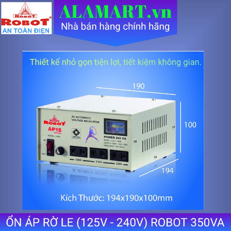 ỔN ÁP RỜ LE ROBOT 350VA