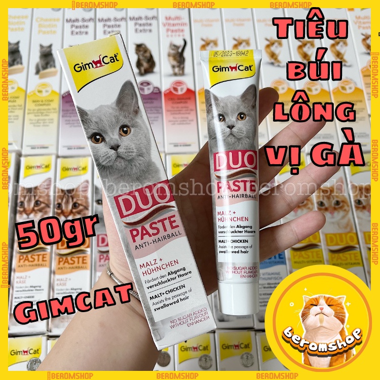 GEL TIÊU BÚI LÔNG GIMCAT MALT-SOFT PASTE EXTRA CHO MÈO, THÚC ĐẨY BÀI TIẾT BÚI LÔNG 50G GIÁ RẺ