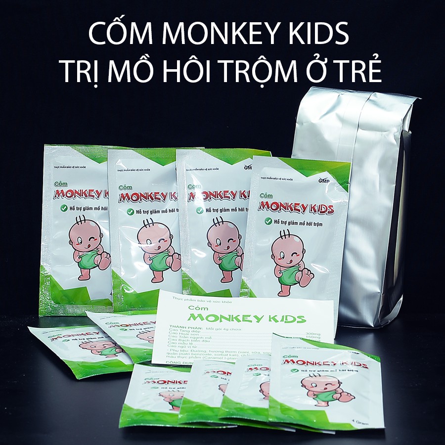 Hỗ trợ chống Mồ Hôi Trộm cho bé-Cốm MONKEY KIDS (Đầy đủ giấy chứng nhận từ CỤC AN TOÀN THỰC PHẨM-BỘ Y TẾ) | BigBuy360 - bigbuy360.vn