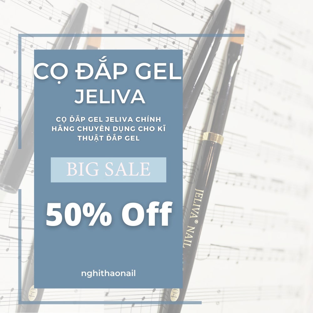 Cọ đắp gel móng đầu vuông Jeliva số 04