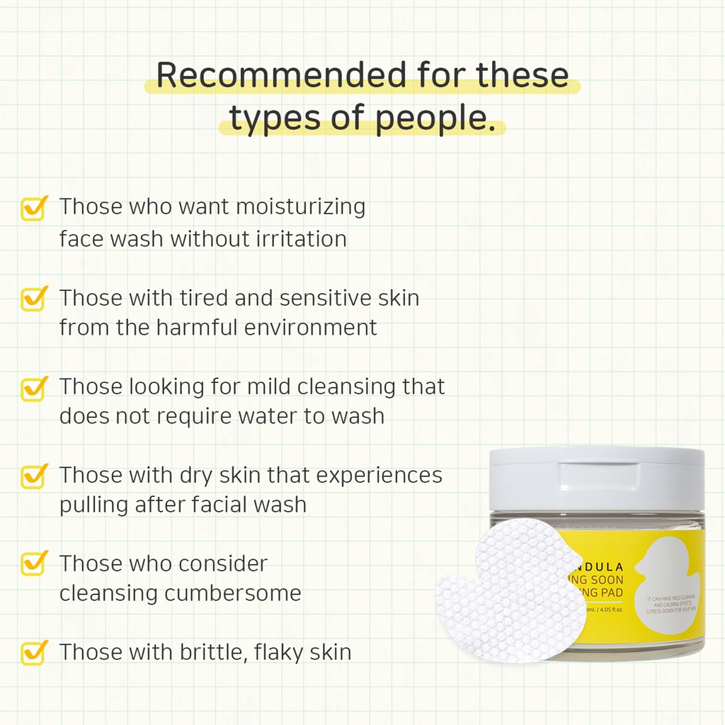 60 Miếng tẩy trang WELLDERMA Calendula Calming Soon Cleansing Pad