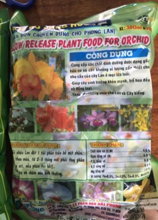 Phân bón hữu cơ tan chậm cho hoa lan