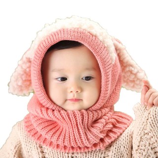 Mũ Len Tai Cừu kèm khăn cho bé