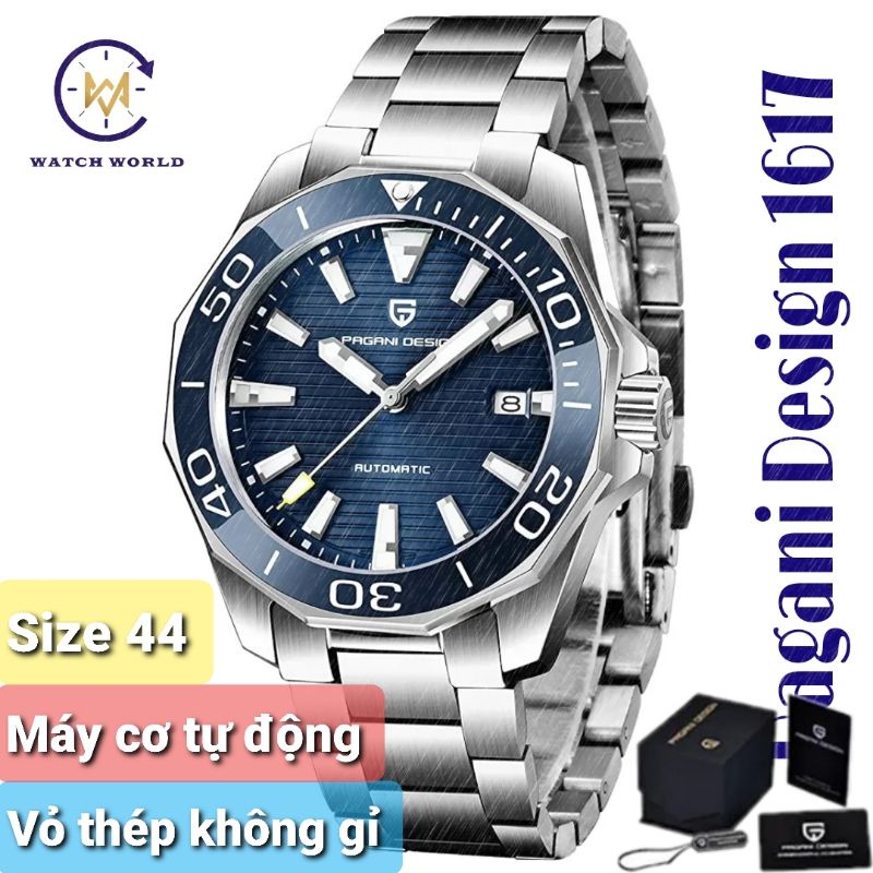 HOT Đồng hồ nam chính hãng Pagani Design 1617 đồng hồ cơ nam dây thép chống nước FREESHIP