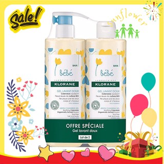 Sữa tắm gội 2in1 Klorane bebe mẫu mới nhất chai 500ml