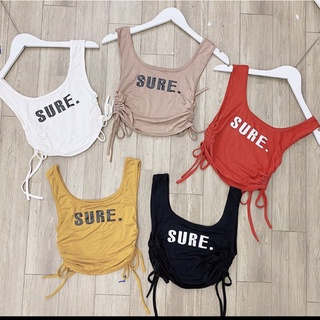 Áo ba lỗ croptop rút dây 2 bên thun lạnh