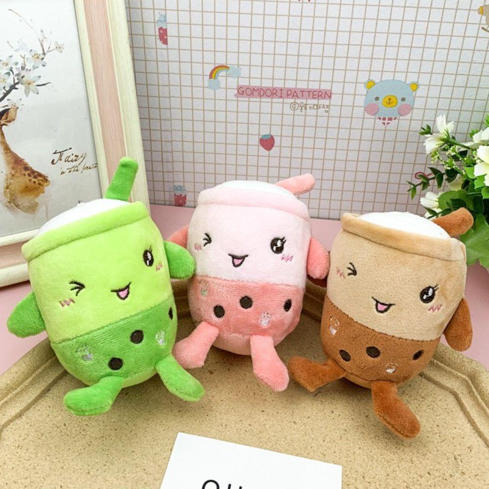 Móc Khóa Hình Ly Nước Ép Nhồi Bông 12cm Dễ Thương