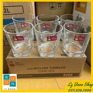 Bộ 6 cốc thuỷ tinh vát 6 cạnh cao cấp