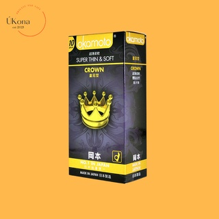 [ ÚKona ] - Bao Cao Su Okamoto Crown Kích Cở Nhỏ Siêu Mỏng Và Mềm Mại Hộp 10 Cái